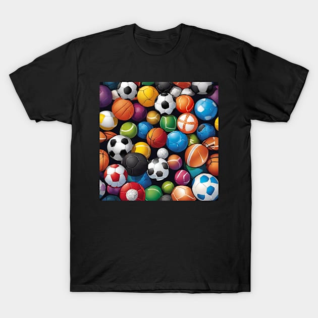 Sports Balls T-Shirt by Abeer Ahmad